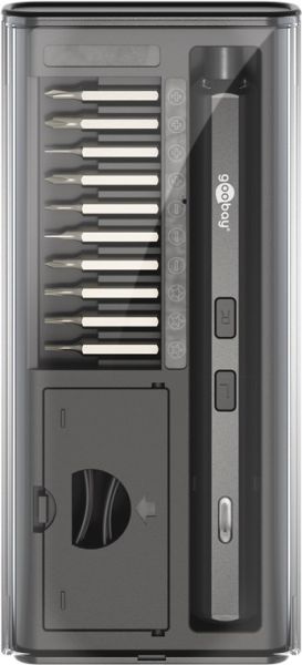 Mini Akku-Schrauber mit 20 Präzisions-Bits für Smartphone, Notebook, Tablet