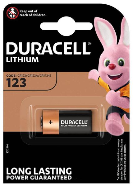 Duracell 123, CR123, DL123, CR123A Lithium Batterie