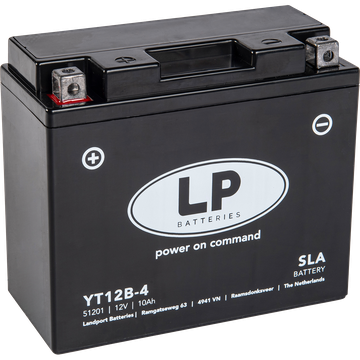LP LT12B-4 SLA Motorradbatterie ersetzt YT12B-4, GT12B-4, FT12B-4, CT12B-4