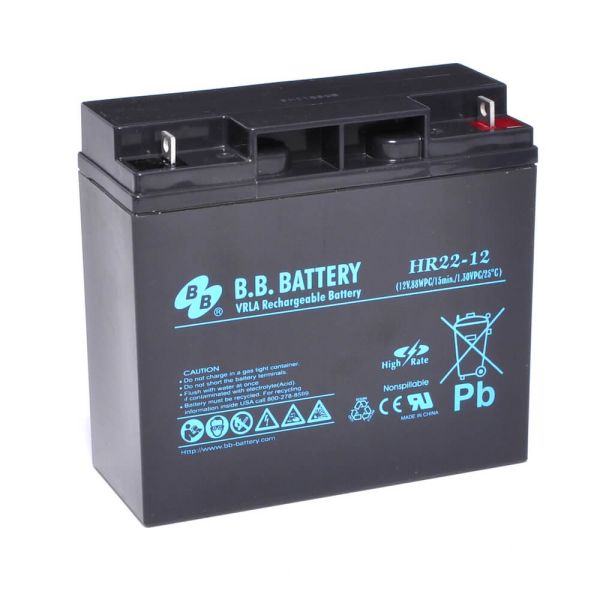 B.B. Battery HR22-12, 12V 22Ah, 181x76x166mm