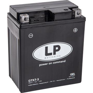 LP GTX7-3 GEL-Motorradbatterie ersetzt 50614, GEL12-7L-BS, YTX7L-4 12V 6Ah