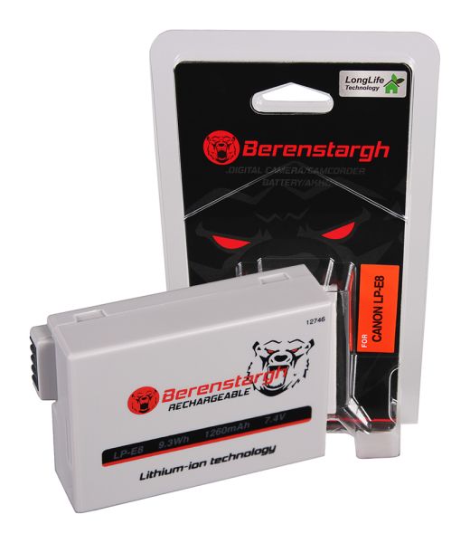 BERENSTARGH Akku ersetzt Canon LP-E8 (4515B002) 1260mAh