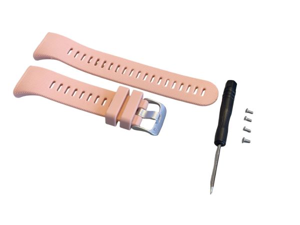 Silikon-Armband für Garmin Forerunner 45S rosa 18mm breit