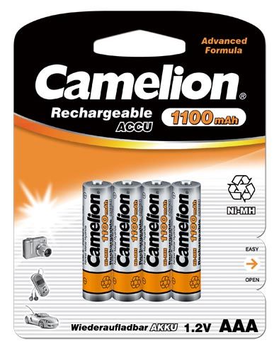 Camelion 4x AAA, HR03, Micro, 1.2V 1100mAh Ni-MH Akkus