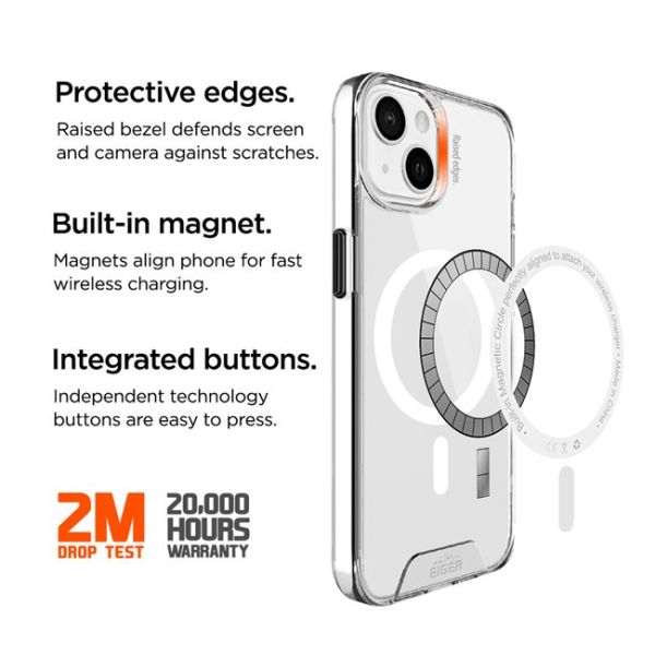 EIGER APPLE IPHONE 14 PLUS TRANSPARENT MAGSAFE CASE EIGER GLACIER