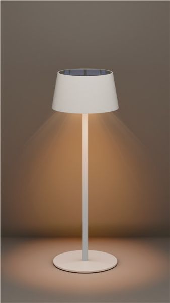 Solar LED Tischleuchte dimmbar weiss IP44 Schutzstandard für den Aussenbereich
