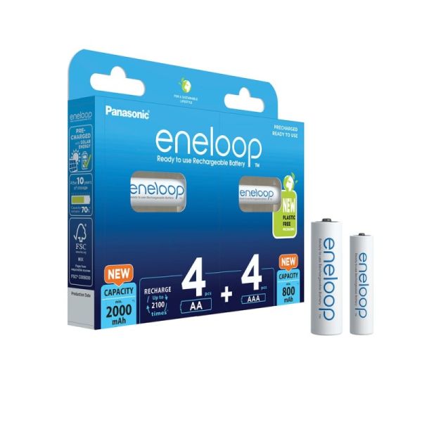 Panasonic (Sanyo) eneloop AA / AAA Combi Pack 2x4er BK-KJMCCE44E