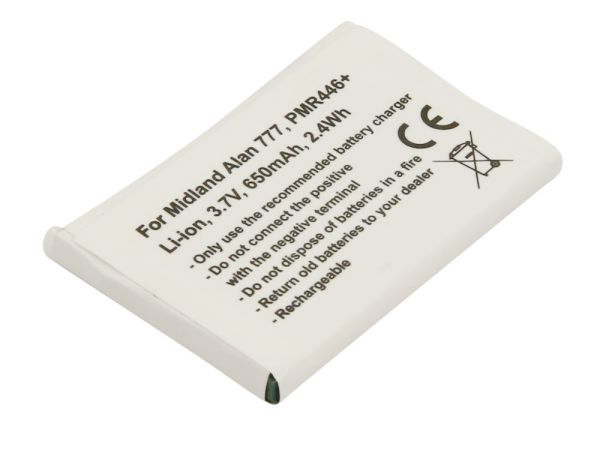 Akku ersetzt PB-777 passend für Midland PMR446+, Alan 777, M-E FS-2.1 700mAh