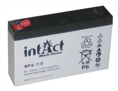 intAct Block-Power BP6-7 Gel-Akku, 6V 7.5Ah