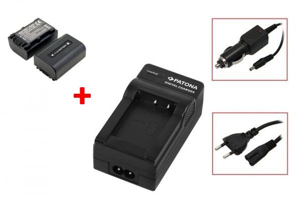 Ladegerät + Akku für Sony Typ NP-FV50