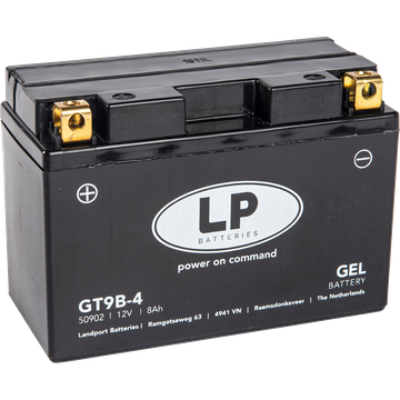 LP GT9B-4 GEL-Motorradbatterie ersetzt GT9B4, YT9B-4, YT9B-BS, M6013 12V 8Ah