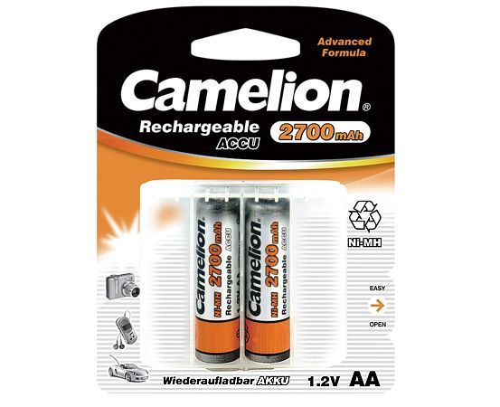 Camelion 2700mAh 2 Stück AA Akku mit Aufbewahrungs