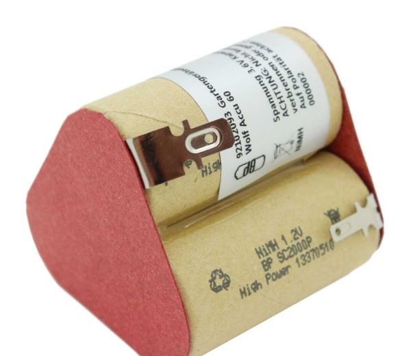 Gartengeräteakku passend für Wolf Accu 60, 478892, 7084680, 3.6V, 2000mAh