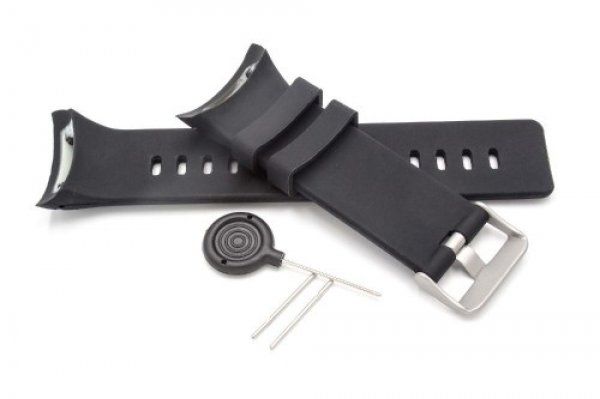Armband für Suunto Spartan, 32mm breit, Silikon Schwarz
