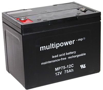 Multipower MP75-12C Bleiakku Zyklenfest, 12V 75Ah