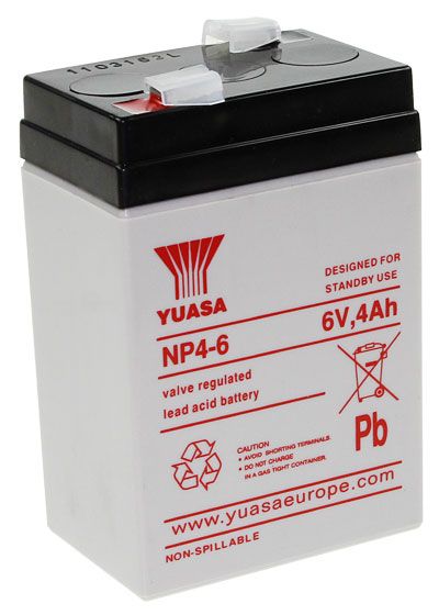 Yuasa NP4.5-6, 6V 4.5Ah Blei-Akku