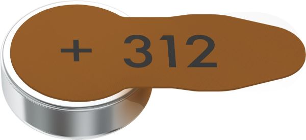 Varta 312 / PR41 Zink-Luft Hörgerätebatterie im 6er Pack ersetzt A312, R312AE