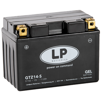 LP GTZ14-S GEL-Motorradbatterie ersetzt YTZ14S, YTZ14S-BS, M6017 12V 11.2Ah
