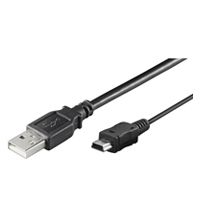 USB-A auf mini-USB Kabel 1m Schwarz