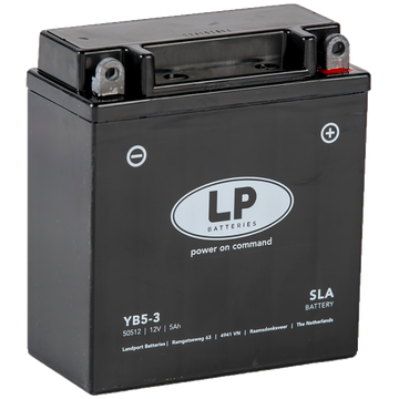 LP YB5-3 SLA Motorradbatterie YB5L-B (S), DIN 50512 12V 5Ah