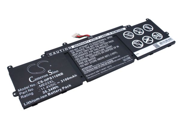 Akku ersetzt ME03XL, HSTNN-LB6O, HSTNN-UB6M passend für HP Stream 11 Pro G3, 13