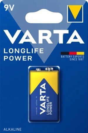Varta 4922 Longlife Power 9V-Block, 6LR61, Batterie