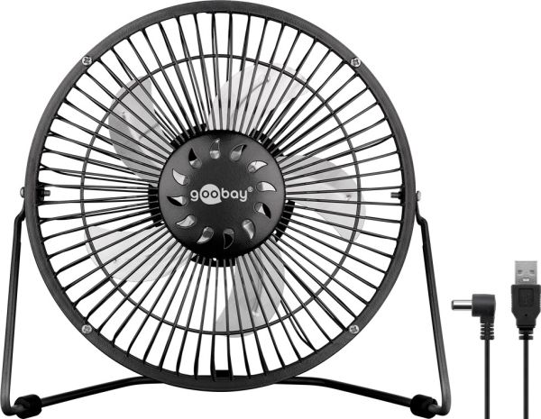 USB Ventilator für den Schreibtisch Schwarz 8 Zoll / Ø22 cm