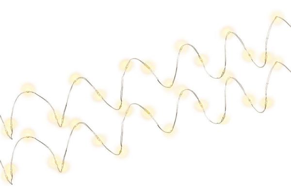 2x LED Lichterkette 20er Warmweiss inkl. Timer