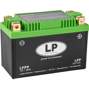 LP LFP9 LiFePo4 ersetzt FTX9-BS, GTX9-BS, YT7B-BS, YT7B-4, YTX9-BS Batterie
