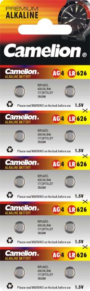 Camelion AG4, LR66, SR626W, Batterien 10er Packung