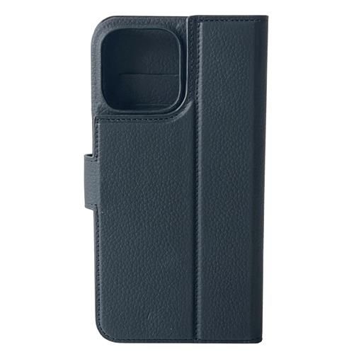 iPhone 15 Pro, Joss schwarz, Book-Cover Echtleder