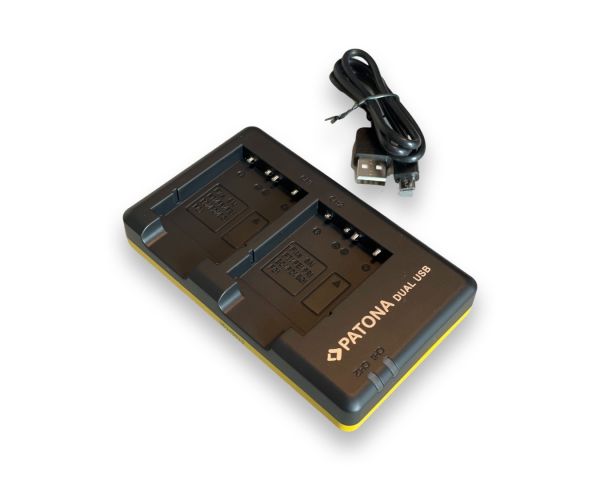 Dual Schnell-Ladegerät f. Sony NP-BG1 DSC H55 H70 inkl. Micro-USB Kabel