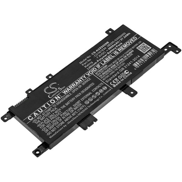 Akku ersetzt Asus C21N1634 passend für A580UBA7100, R542BA, VivoBook 15 X542BA