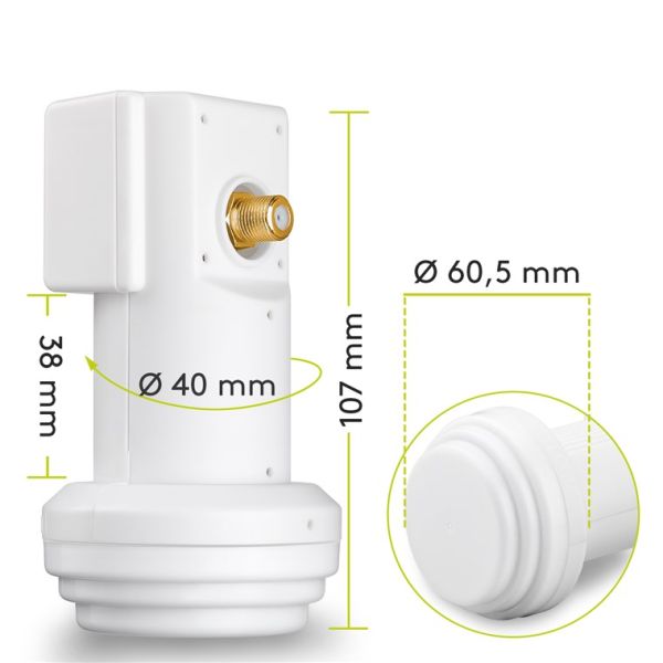 Universal Single LNB, DVB-S2, 8K, 4K, UHD, HDTV, 3D