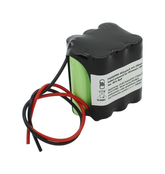 Akkupack passend für Winmatic HM-Sec-Win-PaP, 10.8V 2200mAh, mit 200mm Kabel