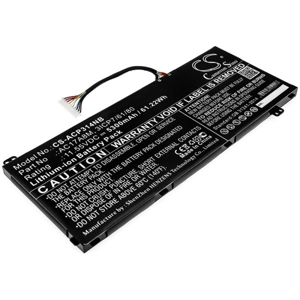 Akku ersetzt Acer AC17A8M passend für SF314, Spin 3 SP314, TravelMate X3410