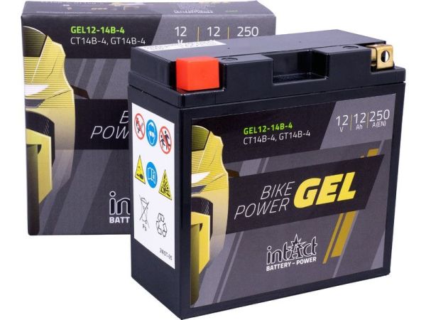 Intact GEL12-14B-4 GEL-Motorradbatterie ersetzt 514022019, 512903013 12V 12Ah