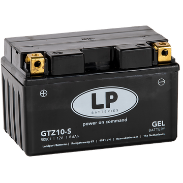 LP GTZ10-S GEL-Motorradbatterie ersetzt 50922, FTZ10S, YTZ10S-BS 12V 8.6Ah