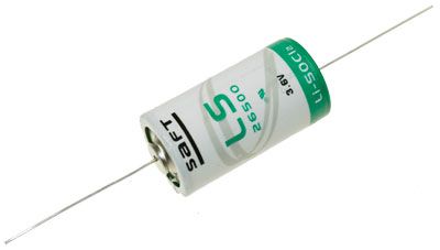 Saft LS26500plus-CNA, Baby, C, Lithium Batterie mit axialem Draht