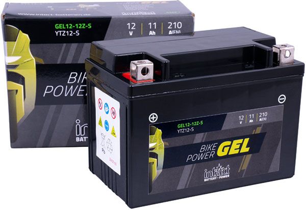 Intact GEL12-12Z-S GEL-Motorradbatterie ersetzt YTZ12-S, YTZ12S, 12V 11Ah