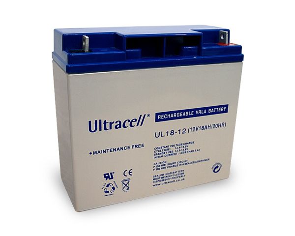 Ultracell UL18-12 12V 18Ah Blei-Gel Batterie, M5 Innengewinde