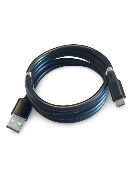 Magnetisches lightning Schnellladekabel Micro USB auf USB, 100W, schwarz /silber