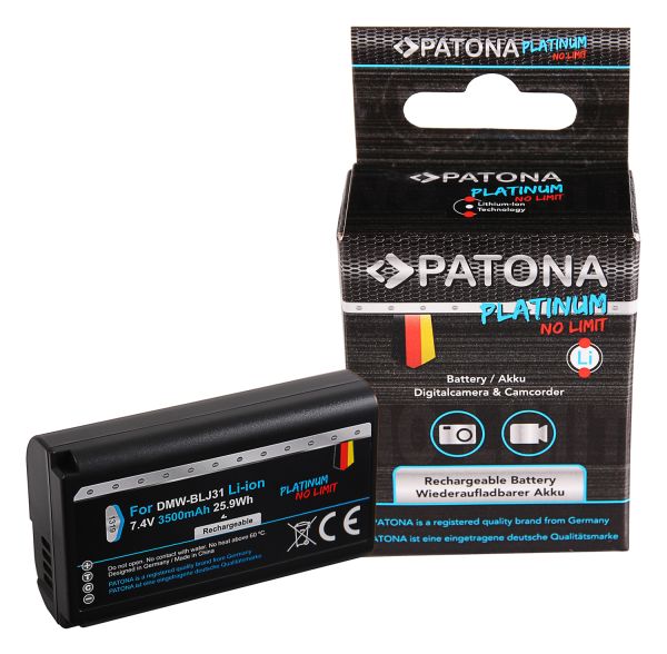 Patona Platinum Akku für Panasonic DMW-BLJ31 3500mAh