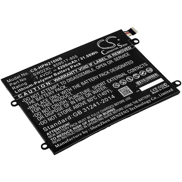 Akku ersetzt HP SW02XL, HSTNN-IB7N passend für 10-P018WM, Notebook x2, x2 210 G2