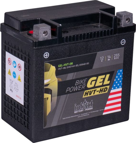Intact GEL-HVT-08 Bike Power ersetzt 65948-00, YTX14-BS 12V 14Ah