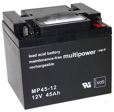 Multipower MP45-12 Bleiakku, 12V 45 Ah M6 Schrauba