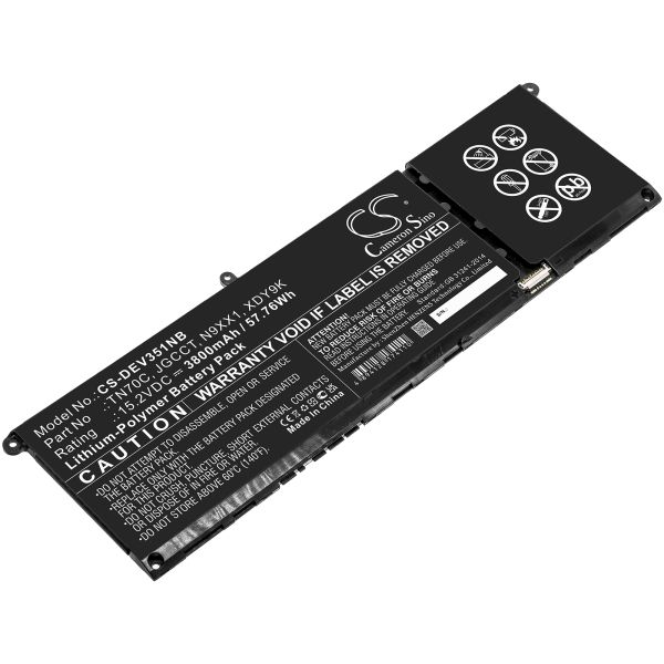 Akku ersetzt Dell TN70C, XDY9K passend für Inspiron 14 2in1 (7420), 13 (5310)