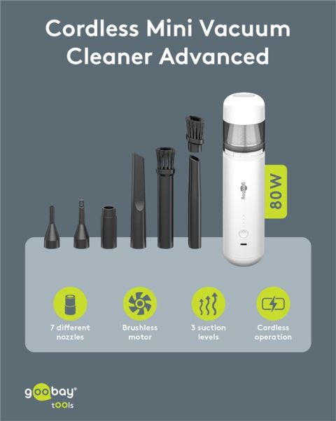 Mini-Staubsauger Advanced mit Akku, weiss