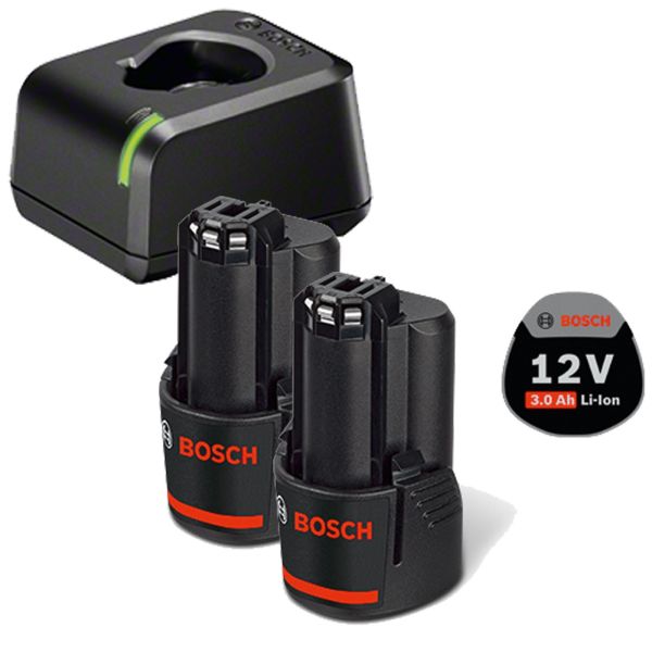 Bosch Akku-Starter-Set GBA 12 Volt / 2x 3,0 Ah + GAL 1210 CV