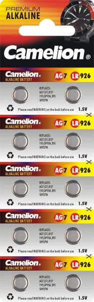 Camelion AG7, LR57, SR927W, Batterien 10er Packung